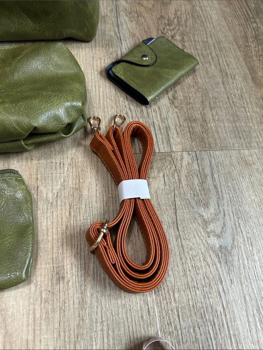 Olive Green Multi-Piece Handbag Set